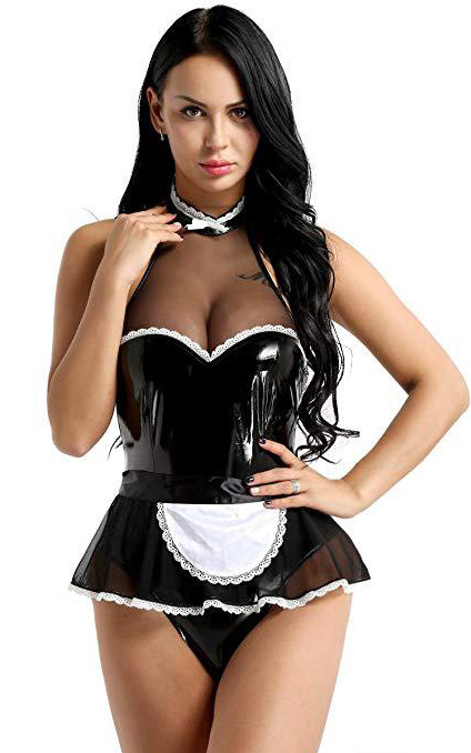 SZ60220 leather maid costume